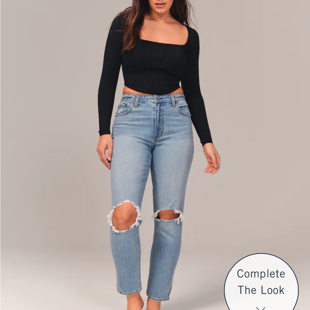 Abercrombie curve love mom Jean
